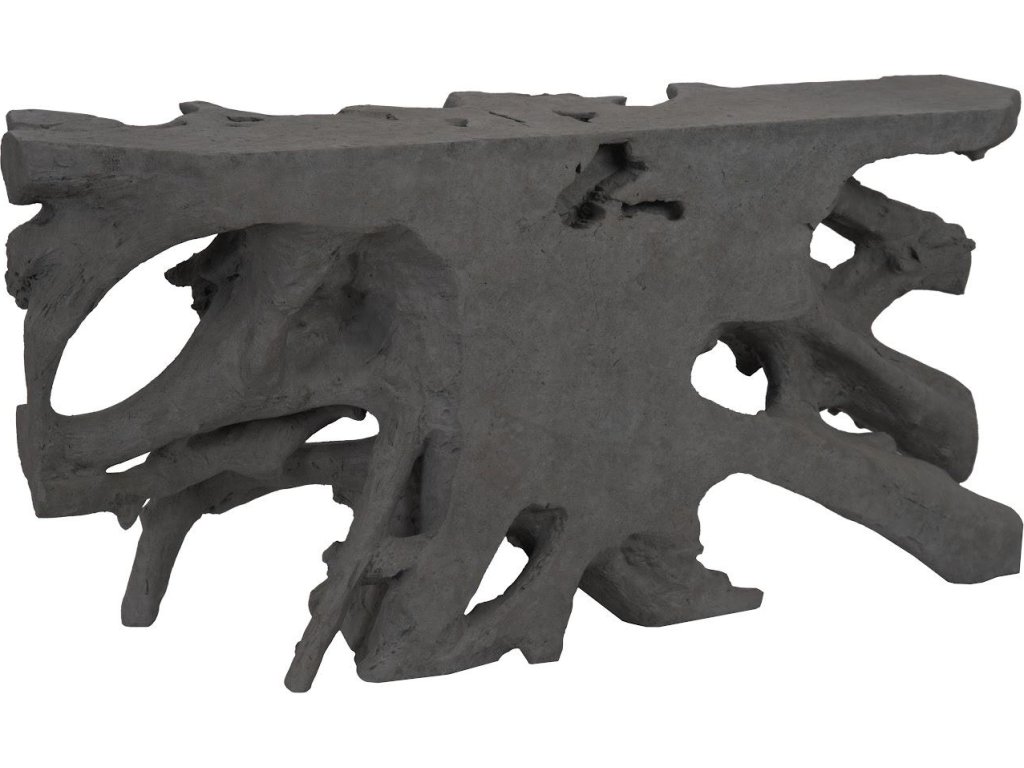 Beau Cast Root Console Table, Charcoal Stone - image 1