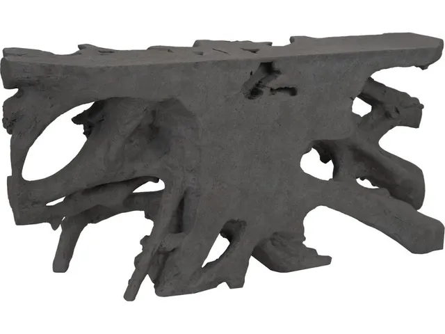 Beau Cast Root Console Table, Charcoal Stone - Alternative View