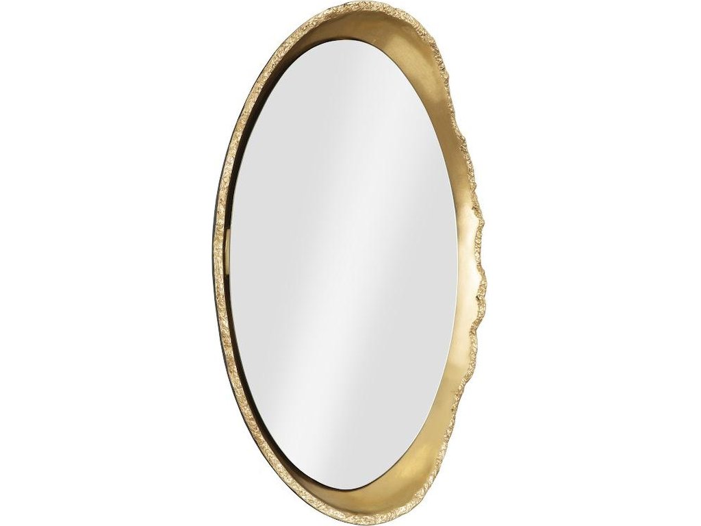 Broken Egg Mirror, Black and Gold Leaf - image 1