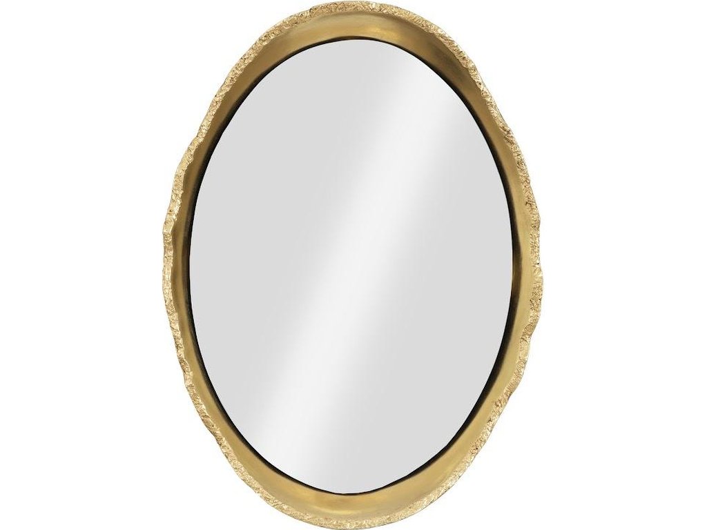 Broken Egg Mirror, Black and Gold Leaf - main image