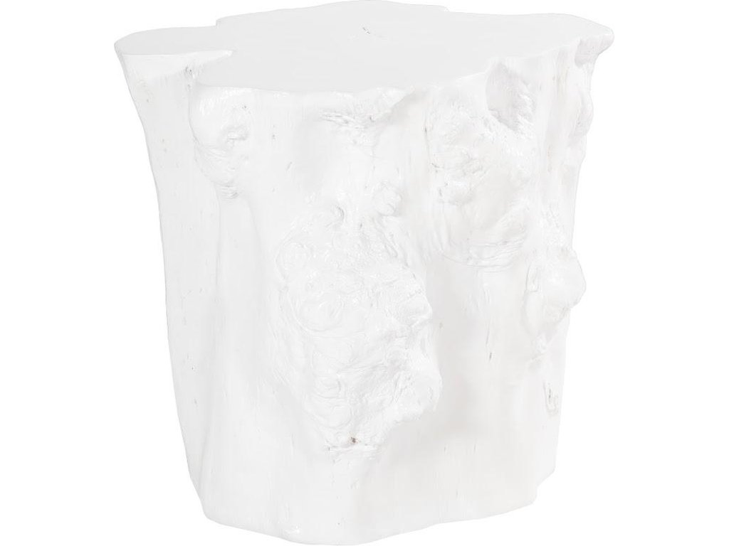 Log Side Table, Gel Coat White - image 2