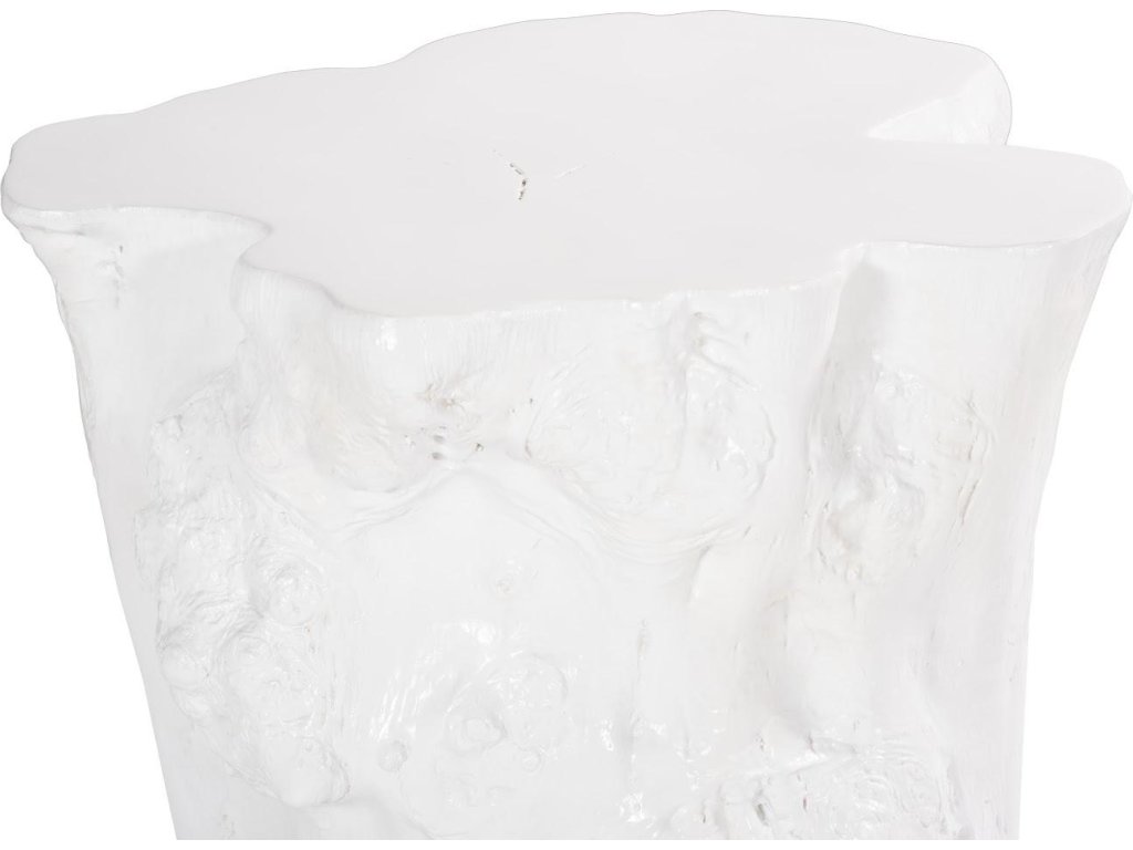 Log Side Table, Gel Coat White - image 3