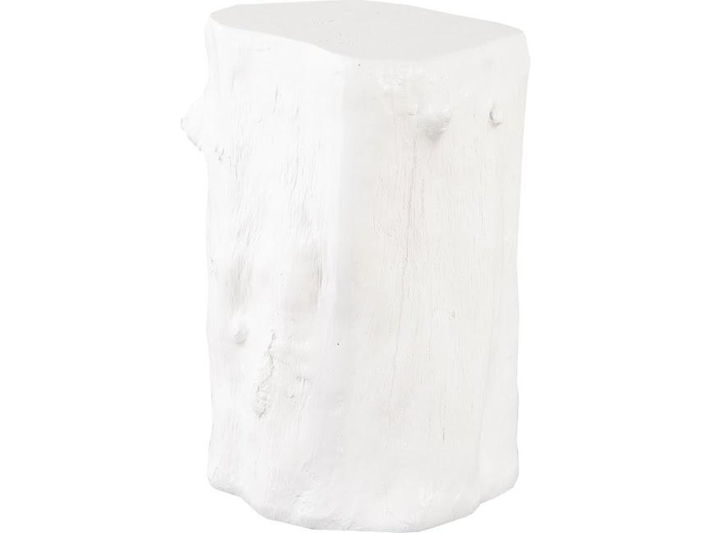 Log Stool, Gel Coat White, SM - main image