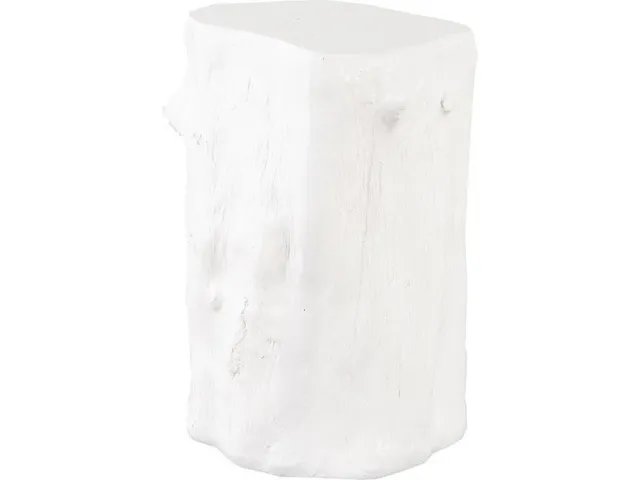 Log Stool, Gel Coat White, SM