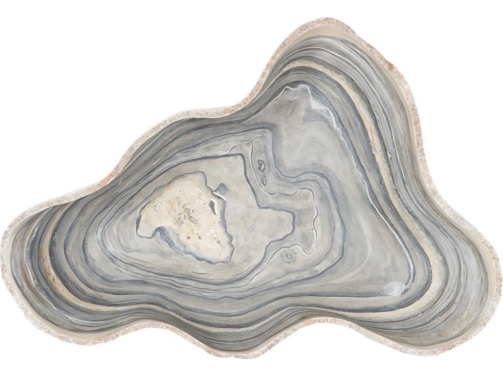 Cast Gray Onyx Bowl, Faux Finish, Large - image 1