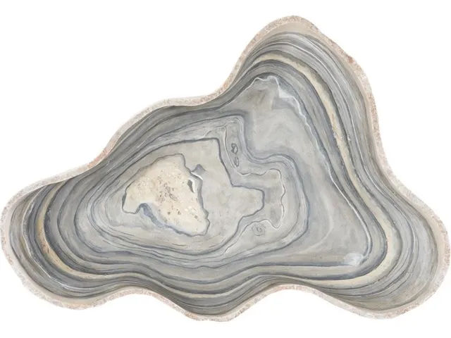 Cast Gray Onyx Bowl, Faux Finish, Large - Alternative View