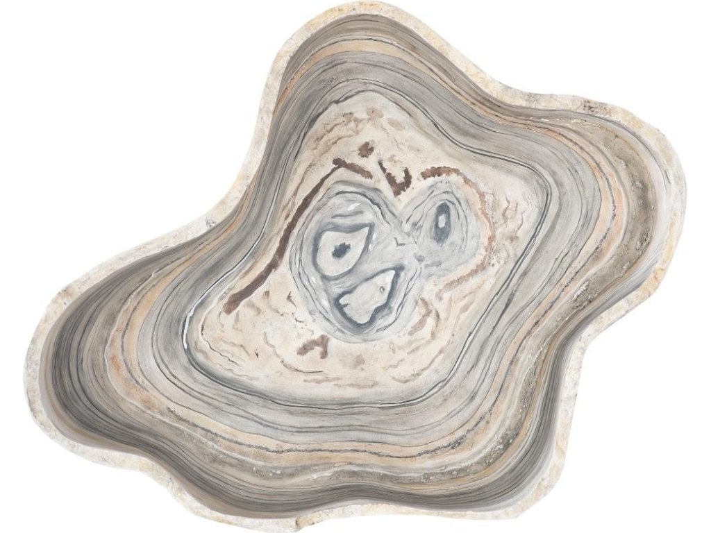 Cast Gray Onyx Bowl, Faux Finish, Medium - image 1
