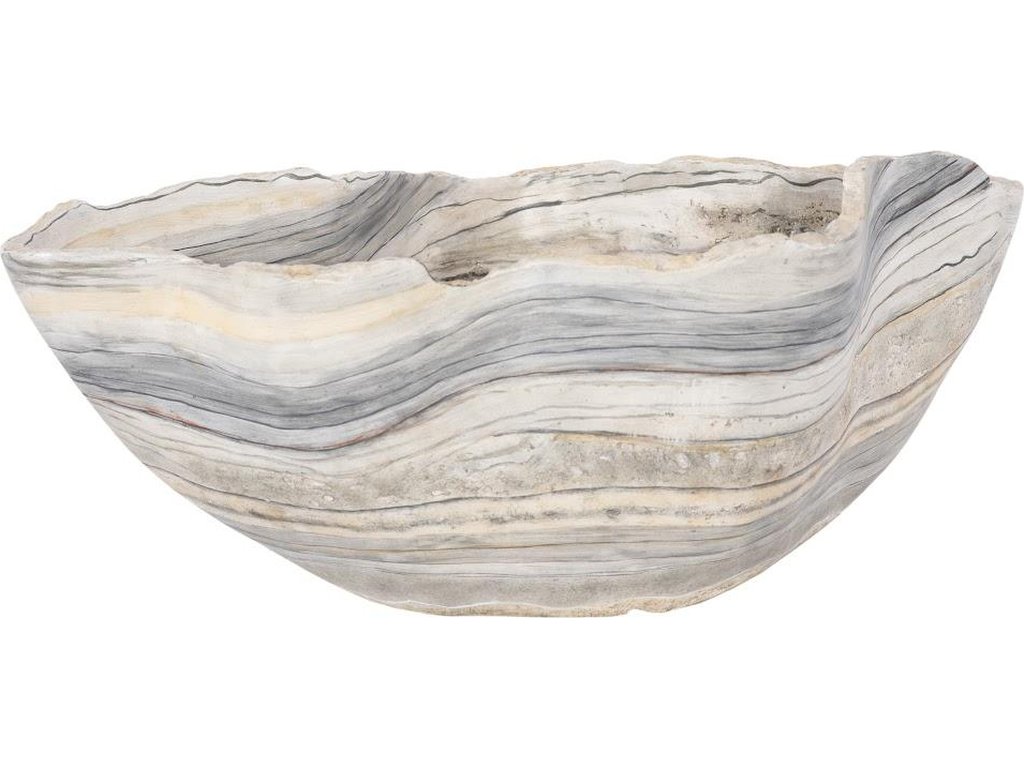 Cast Gray Onyx Bowl, Faux Finish, Medium - image 2