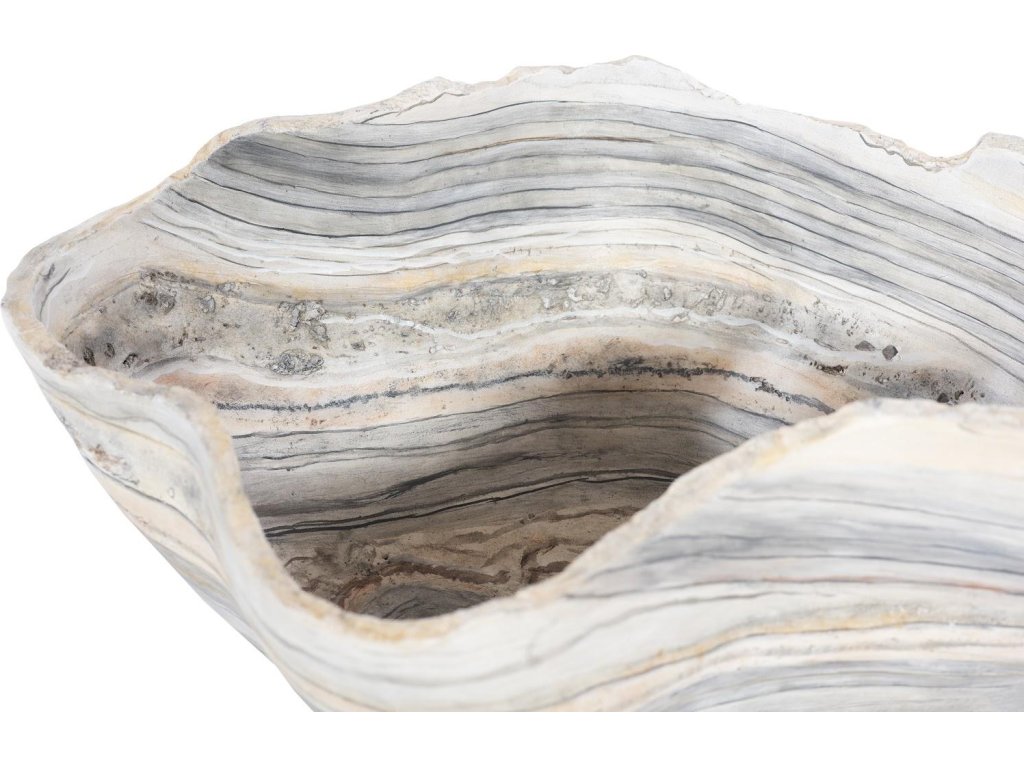 Cast Gray Onyx Bowl, Faux Finish, Medium - image 3
