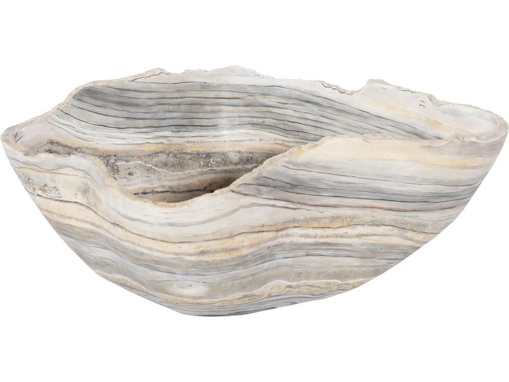 Cast Gray Onyx Bowl, Faux Finish, Medium - main image