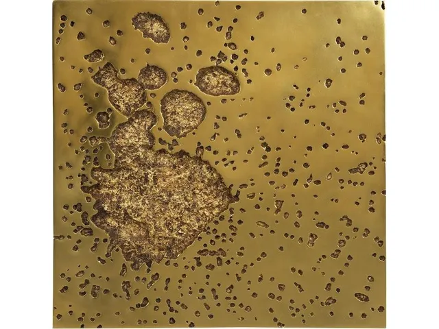 Splotch Wall Art, Square, Gold Leaf