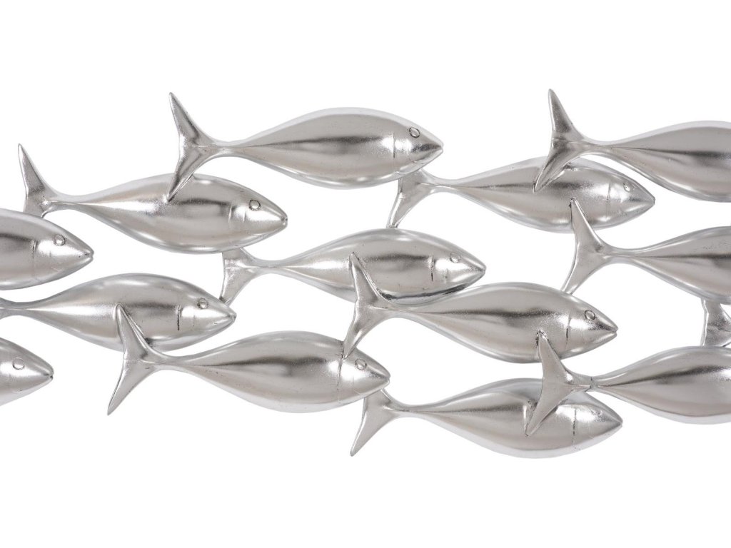 School of Fish Wall Art, Silver Leaf - image 2