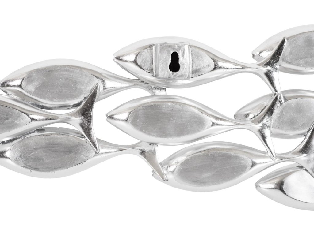 School of Fish Wall Art, Silver Leaf - image 4