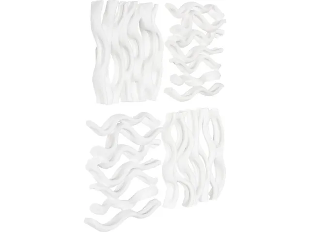 Vine Wall Tile, Matte White, Set of 4 - Alternative View