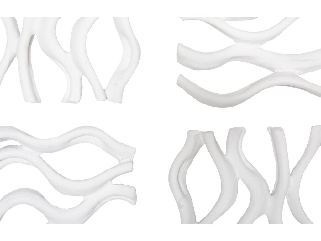 Vine Wall Tile, Matte White, Set of 4 - image 2
