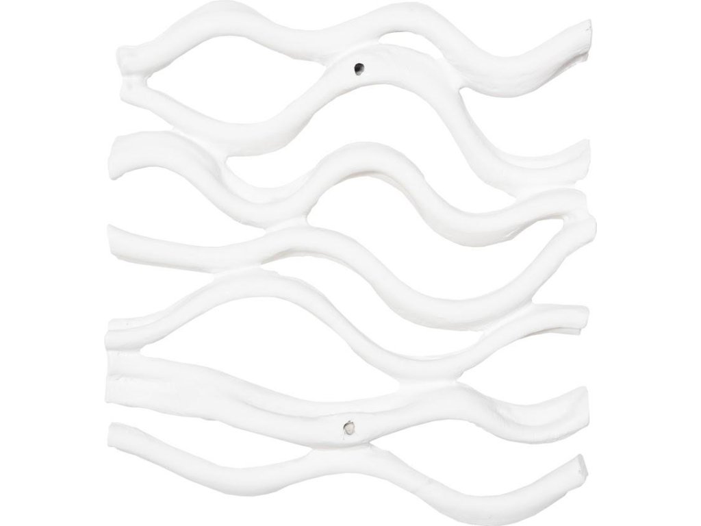 Vine Wall Tile, Matte White, Set of 4 - image 3