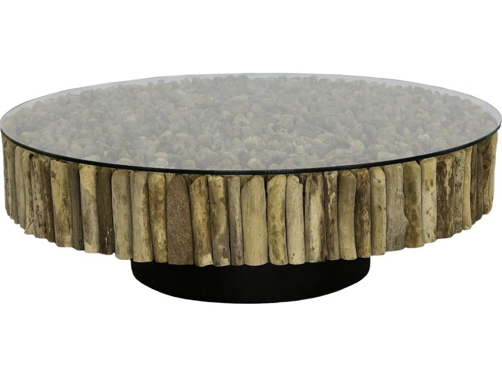 Manhattan Coffee Table, Round, with Glass - main image