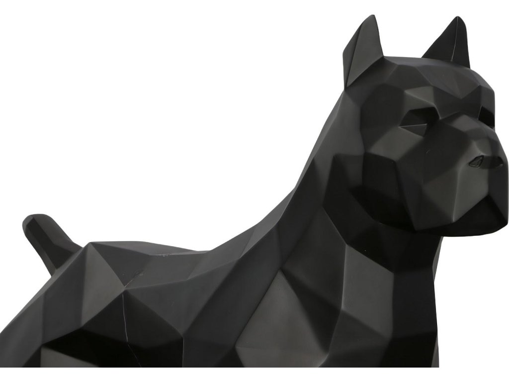 Pitbull Facet Sculpture, Matte Black - image 2