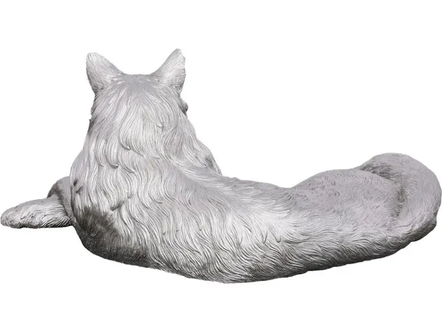 Cat Sculpture, Silver Leaf - Alternative View