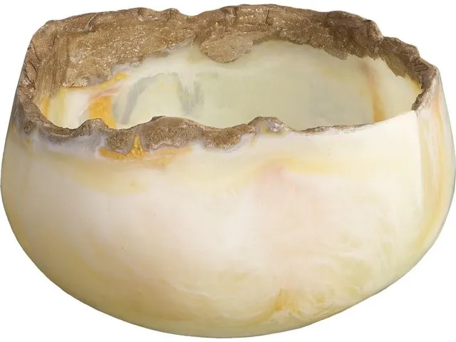 Cast Onyx Bowl, White Cloud