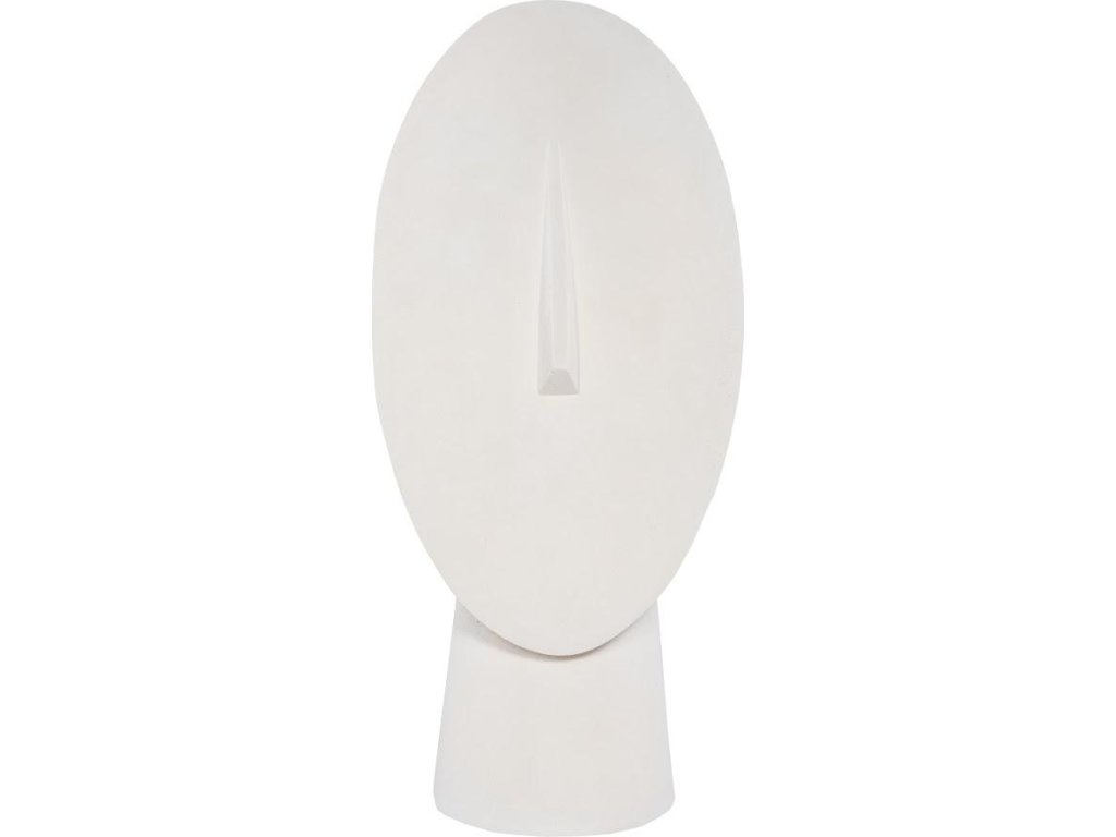 Cycladic Head, Sculpture, Oval, White Stone - image 1