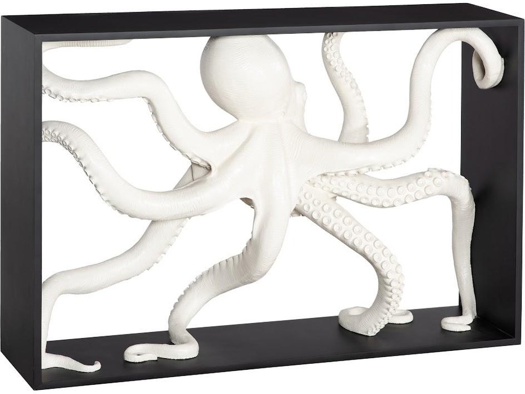 Octo Framed Console Table, Wood Frame, White - image 1