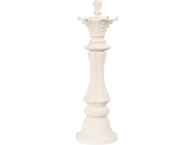 Queen Chess Sculpture, Cast Stone White