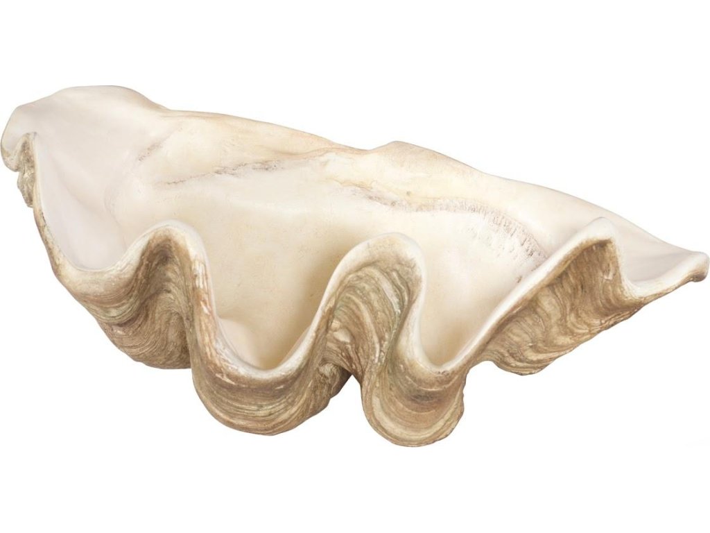 Cast Clam Shell Bowl, Faux Finish, LG - image 2