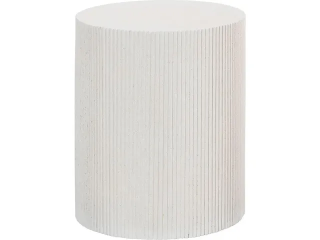 Groovy Side Table, White Stone