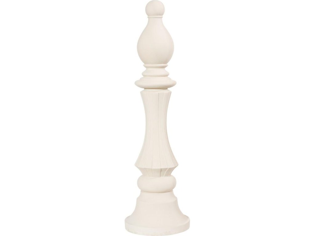 Bishop Chess Sculpture, Cast Stone White - main image