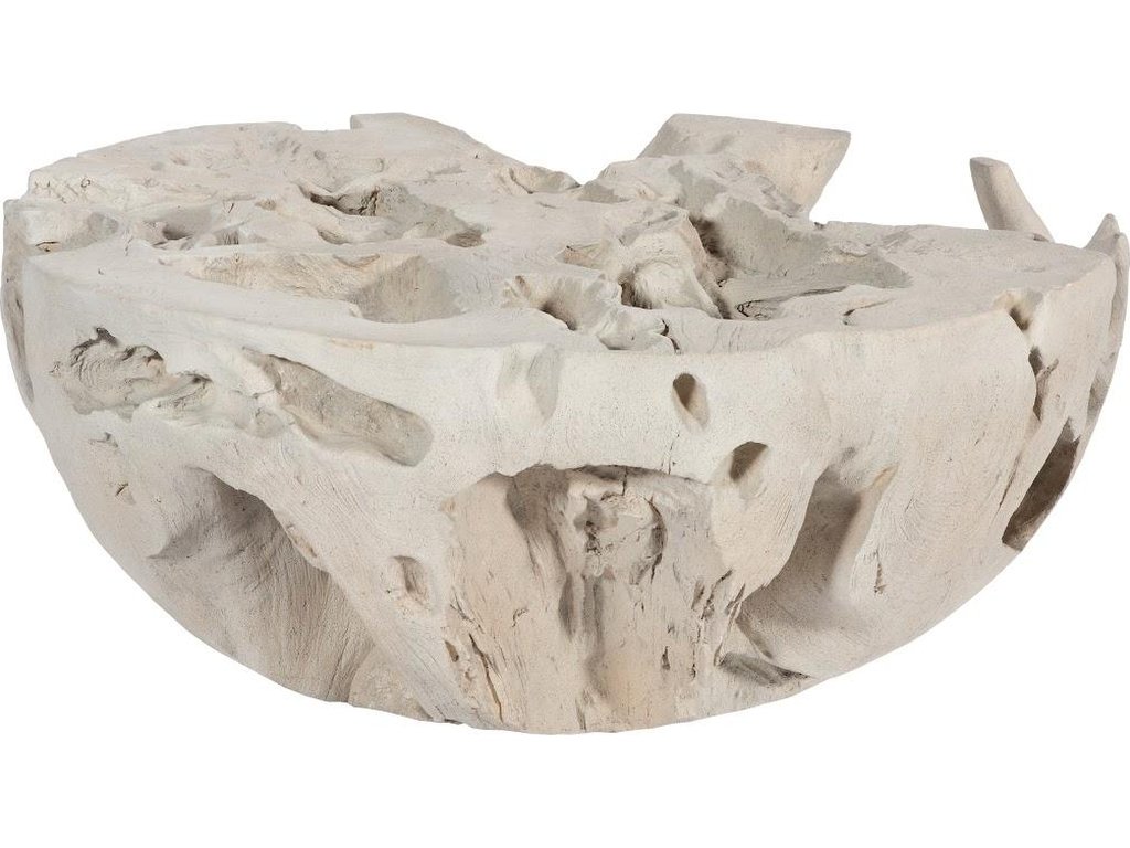 Chunk Coffee Table, Round, Roman Stone, With 48" Glass - image 3