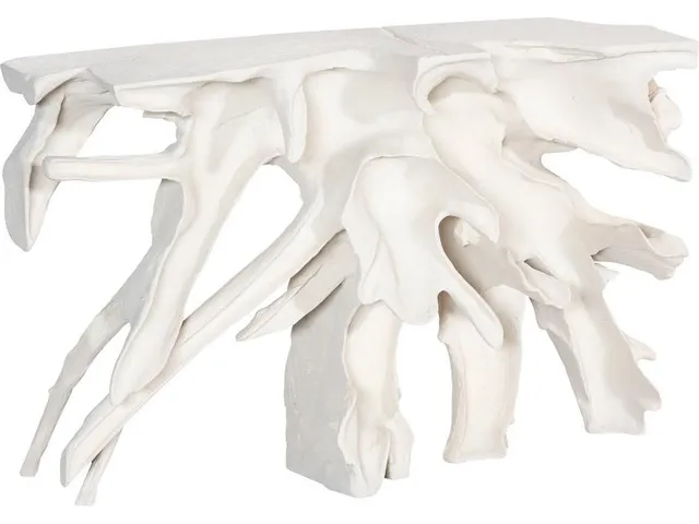 Contour Cast Root Console, White Stone