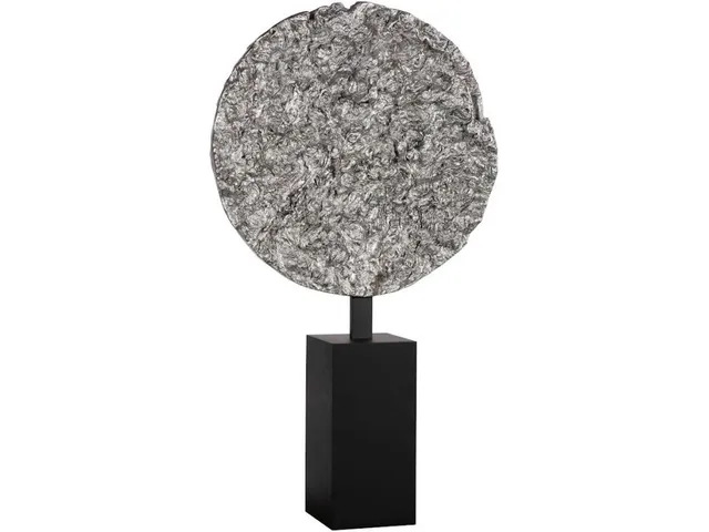Cast Colossal Root On Stand Sculpture, Silver Leaf, KD
