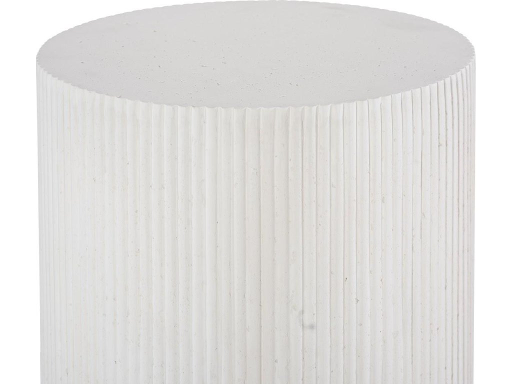 Groovy Pedestal, White Stone - image 2