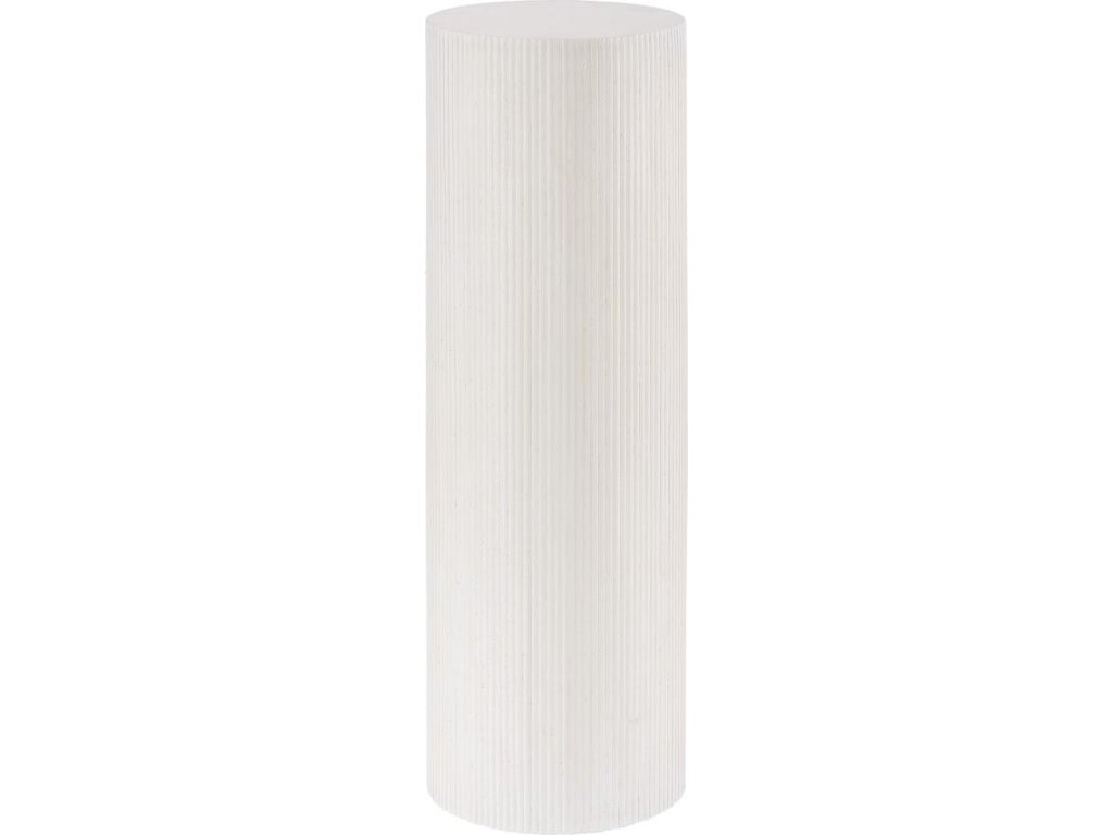 Groovy Pedestal, White Stone - main image