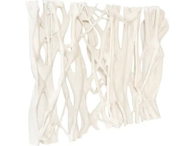 Cast Entwined Rectangular Wall Root, Faux Bleached