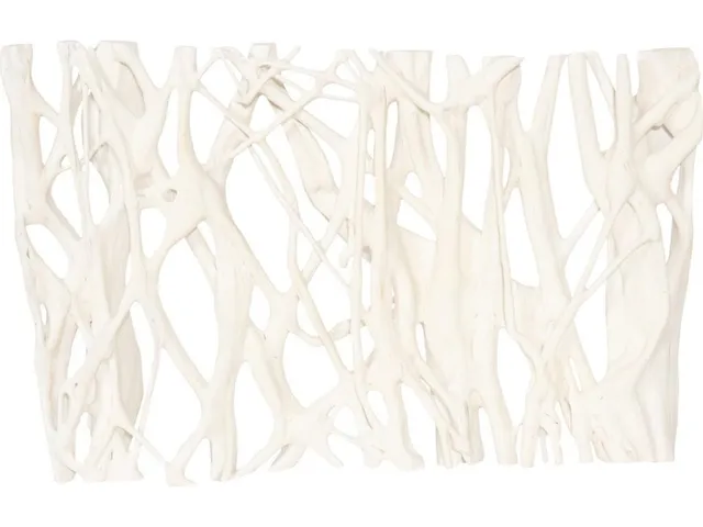 Cast Entwined Rectangular Wall Root, Faux Bleached