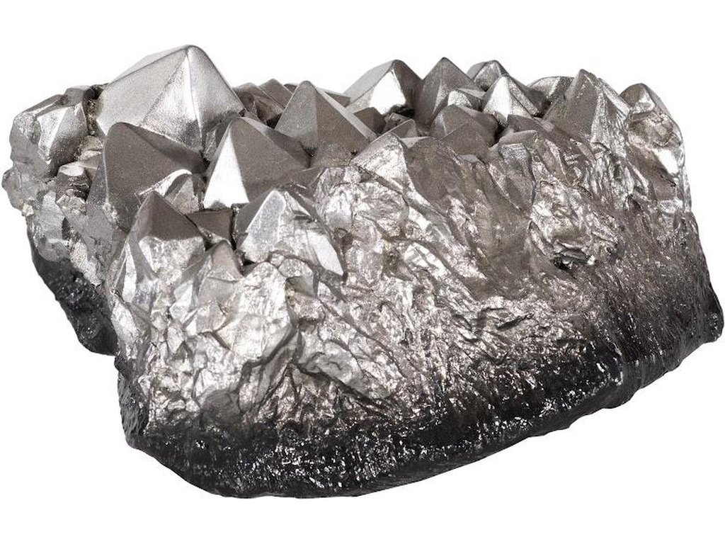 Cast Crystal Tabletop Accent, Silver Leaf, Large - main image