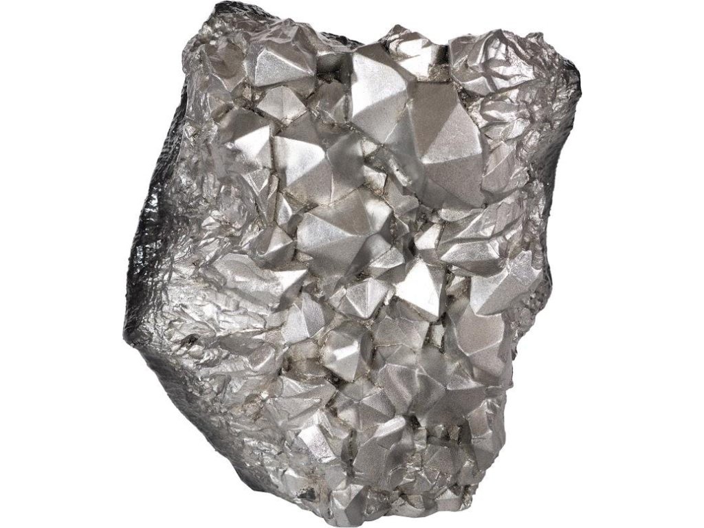 Cast Crystal Tabletop Accent, Silver Leaf, Large - image 1