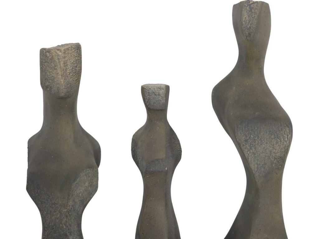 Cast Women Wall Art, Set of 3, Small, Splinter Stone Finish - image 2