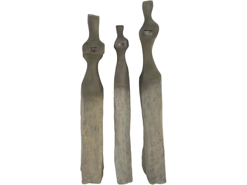 Cast Women Wall Art, Set of 3, Small, Splinter Stone Finish - image 3