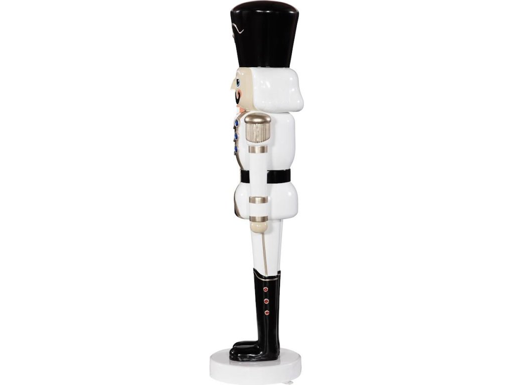 Nutcracker Soldier Sculpture 6ft, Black, White, and Gold - image 2