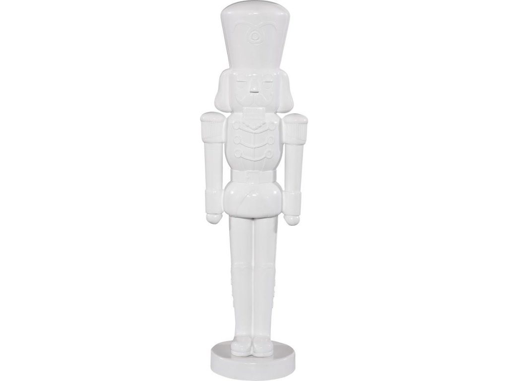 Nutcracker Soldier Sculpture 4ft, White - image 1