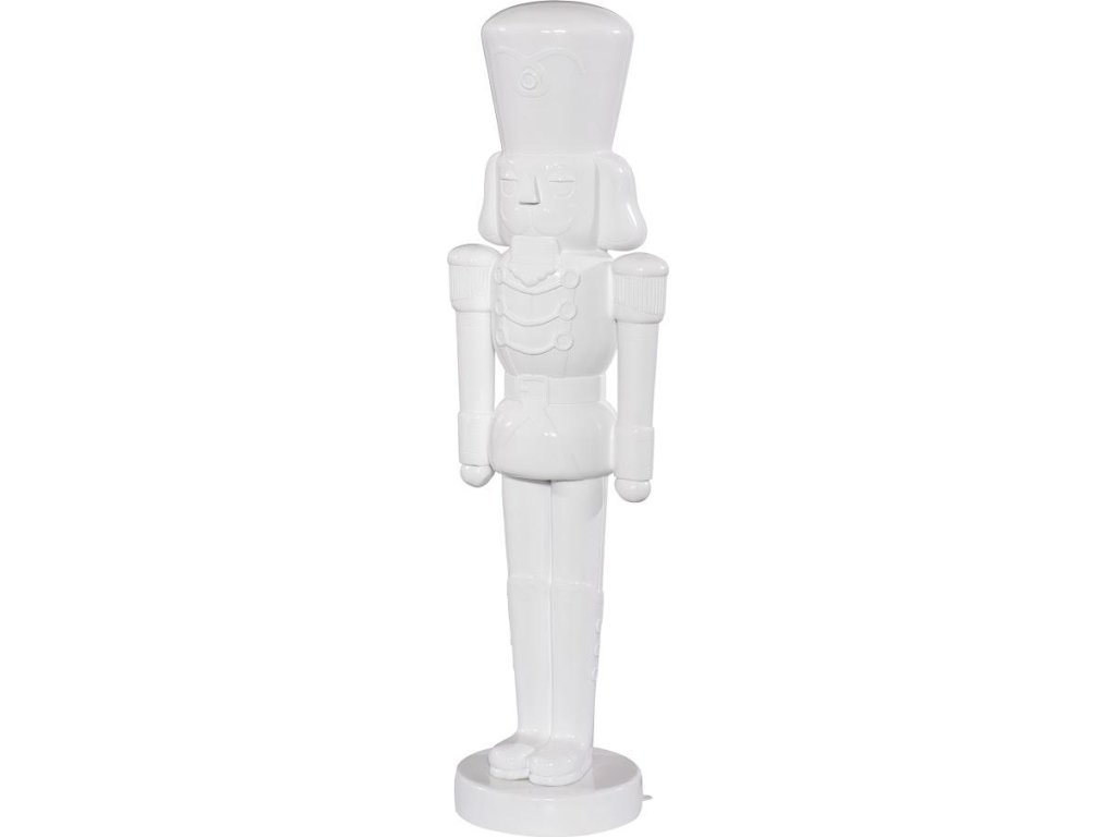 Nutcracker Soldier Sculpture 4ft, White - main image