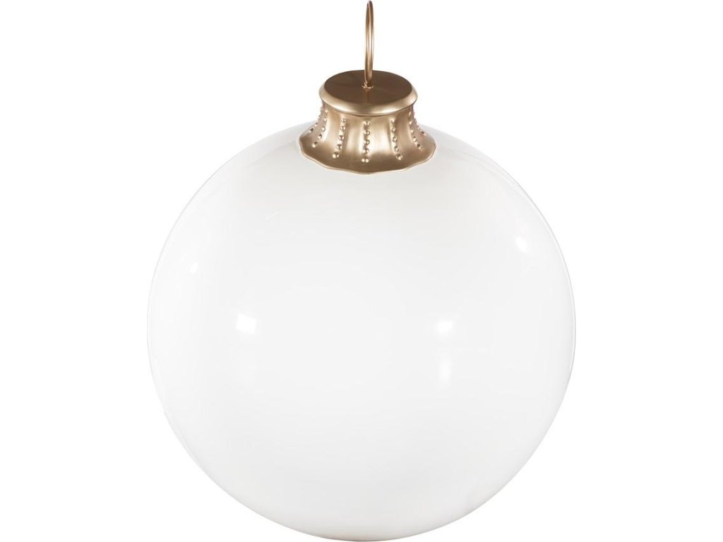 Christmas Ball Ornament, White - image 1