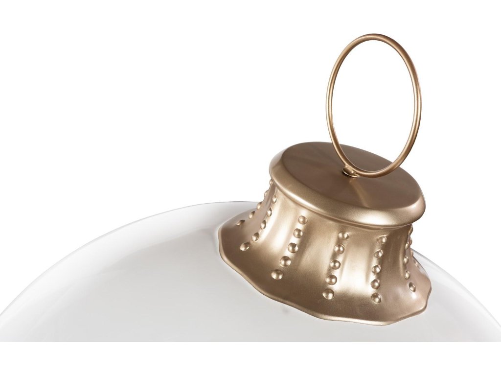 Christmas Ball Ornament, White - image 2