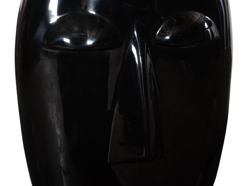 Emerging Face Sculpture, Gel Coat Black, Small - image 2