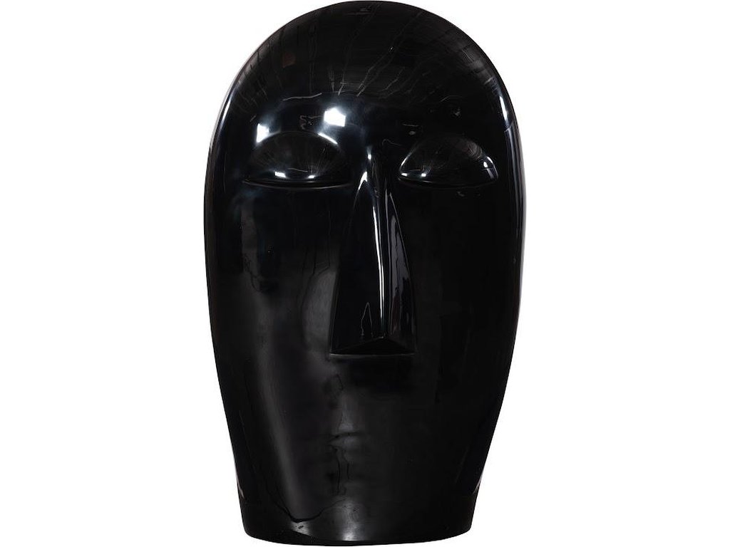 Emerging Face Sculpture, Gel Coat Black, Small - main image