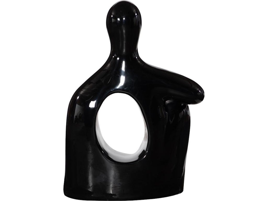 Seated Sculpture, Gel Coat Black - image 1