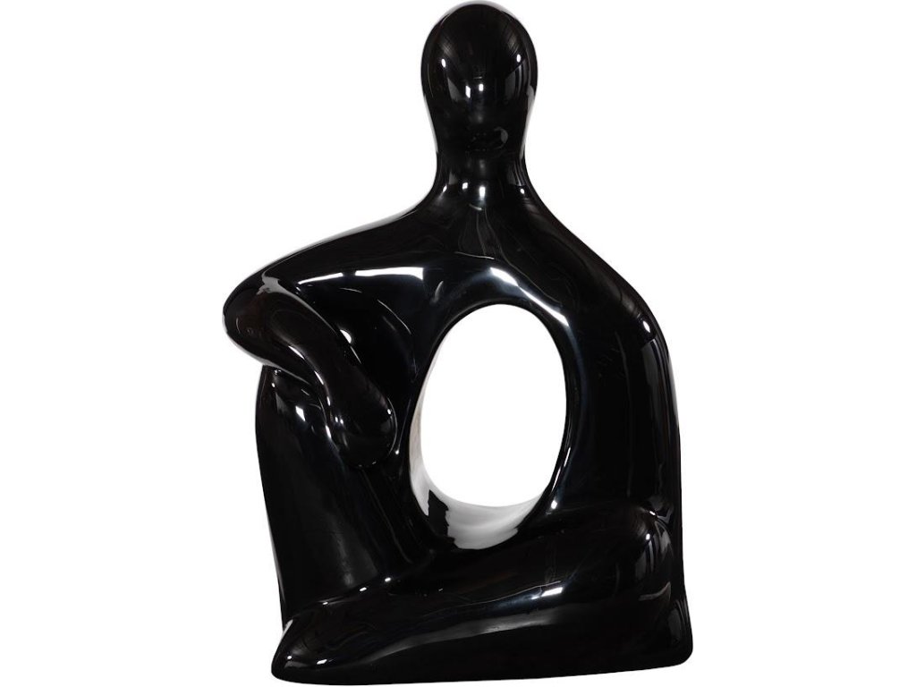 Seated Sculpture, Gel Coat Black - main image